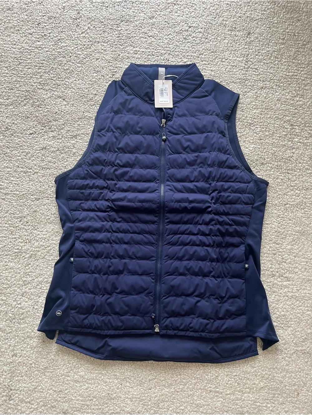 NWT Peter Millar Navy Quilted Sleeveless Puffer Vest XL
